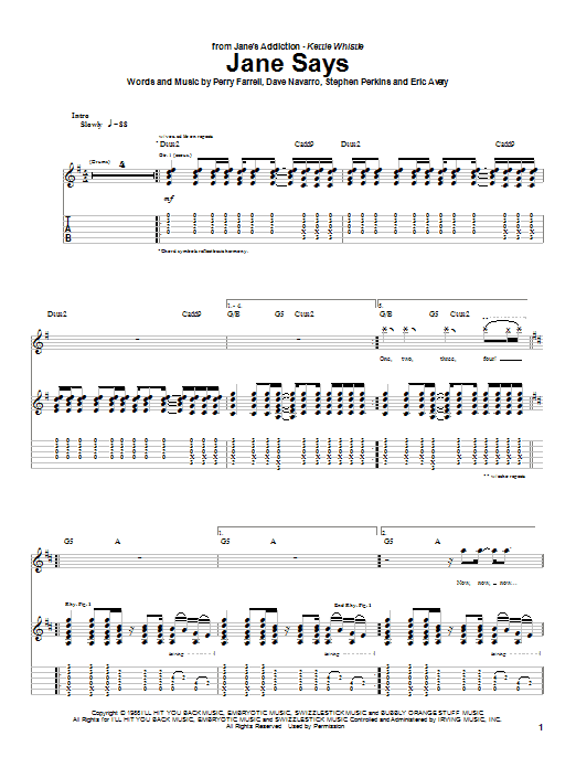 Produktgalerie: Seite 1 von 1 Jane Says, Jane's Addiction, Gitarre