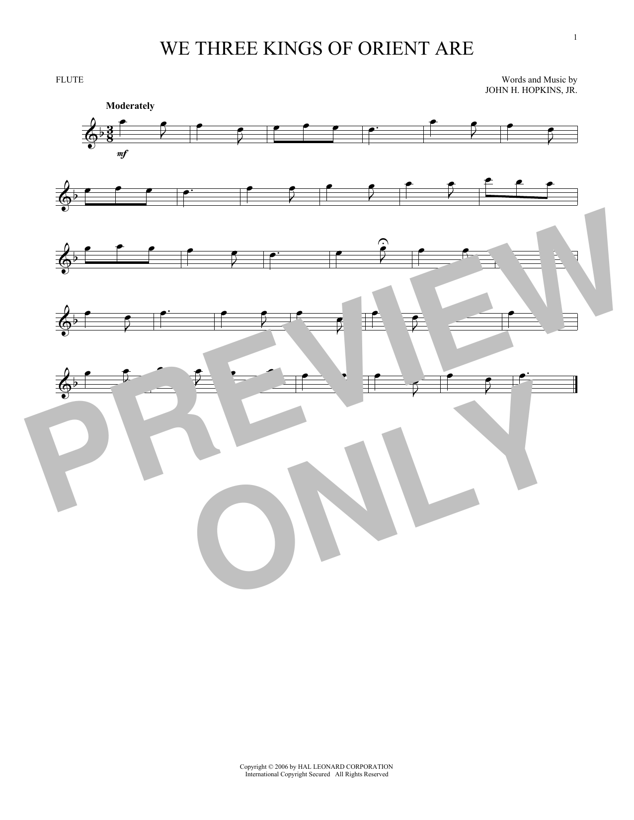 Product gallery: Page 1 of 1 We Three Kings Of Orient Are, John H. Hopkins, Jr.