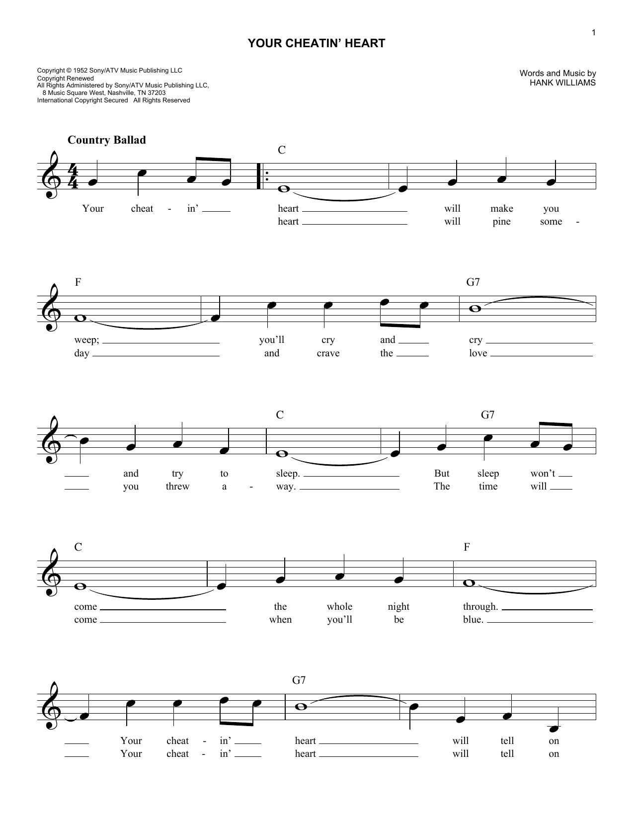 Produktgalerie: Seite 1 von 1 Your Cheatin' Heart, Hank Williams
