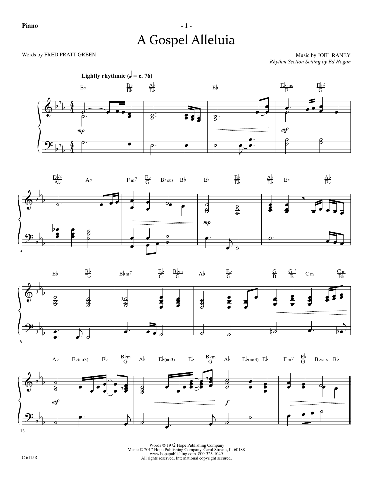 Produktbild zu: A Gospel Alleluia - Piano