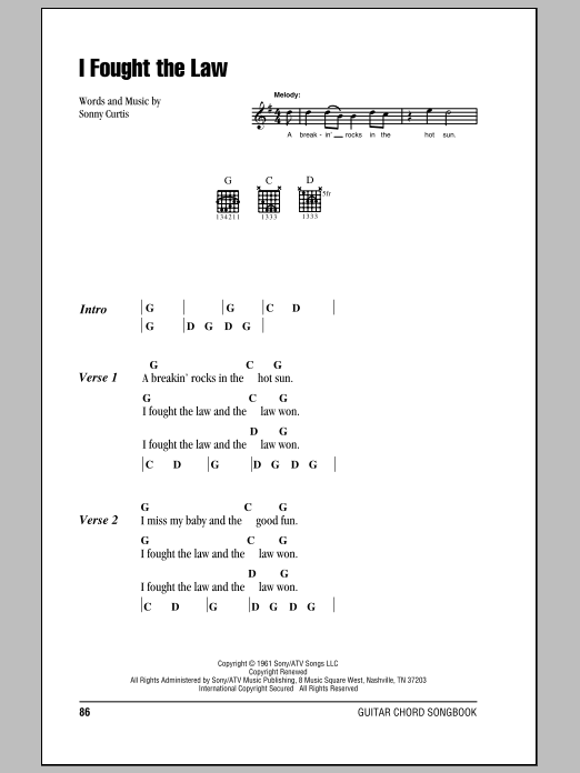 Produktgalerie: Seite 1 von 1 I Fought The Law, Bobby Fuller Four, Gitarre