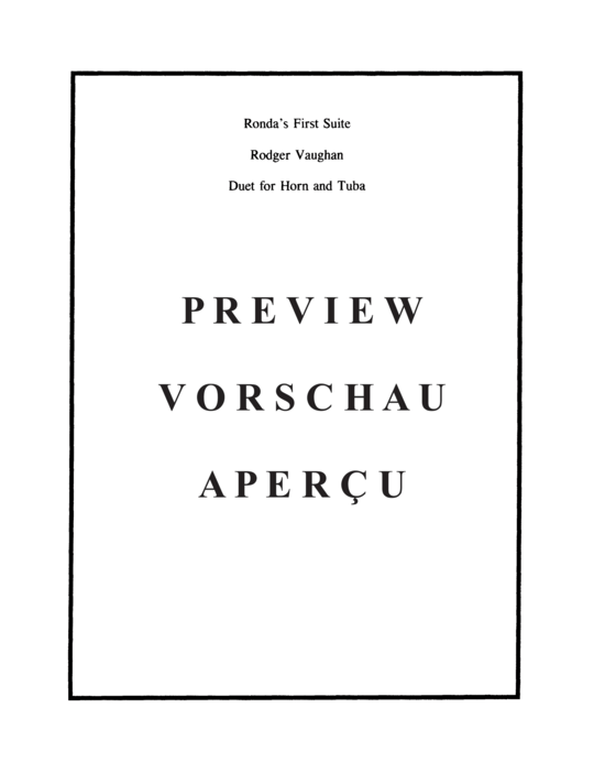 Produktgalerie: Seite 3 von 20 Ronda´s First Suite , , (Duett für Horn + Tuba)