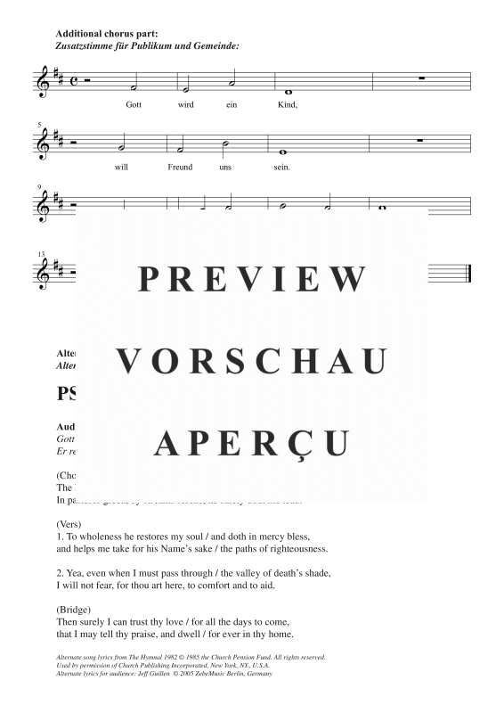 gallery: This Child (Gott wird ein Kind) Psalm 23, , Gemischter Chor und Klavier