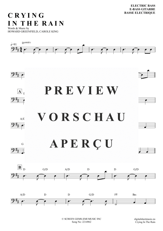 Product gallery: Page 2 of 4 Crying In The Rain , A-Ha, Bass Guitar