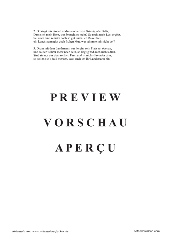 Product gallery: Page 3 of 3 Bei einem Landsmann bin ich gern , , Piano and Voice