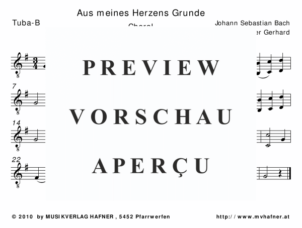 gallery: Aus meines Herzens Grunde, , (Großes Blasorchester)