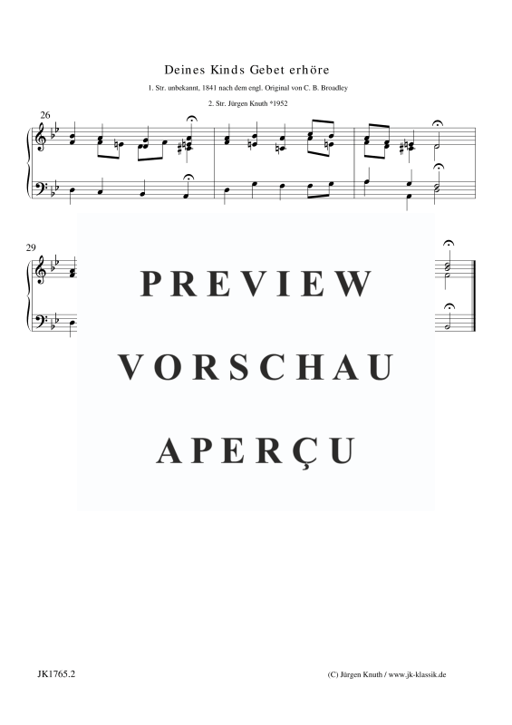 Produktgalerie: Seite 11 von 11 Deines Kind´s Gebet erhöre op.69 Nr.2, , Gemischter Chor, Soli + Orgel