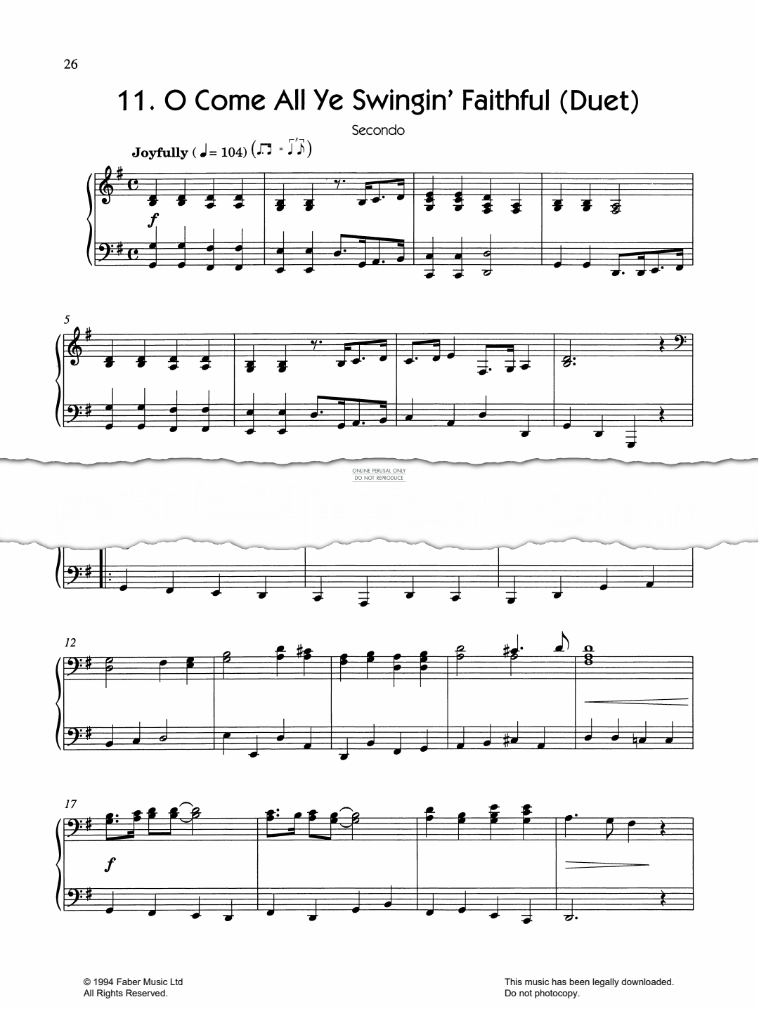 Produktgalerie: Seite 1 von 1 O Come All Ye Swingin' Faithful, Pam Wedgwood, Klavier