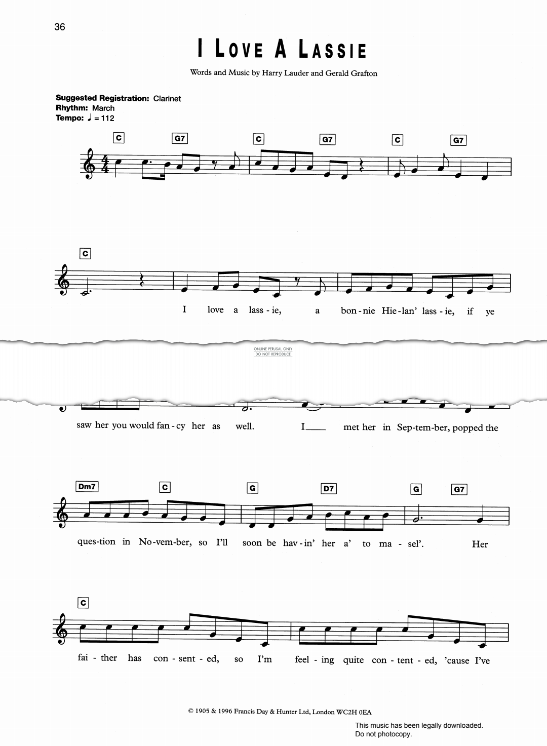 Product gallery: Page 1 of 1 I Love A Lassie, Harry Lauder