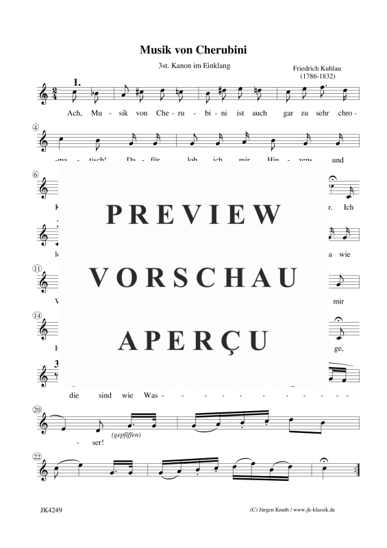 gallery: Musik von Cherubini, , Kanon 3-stimmig