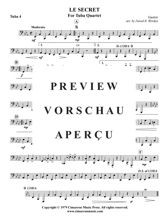 Product gallery: Page 12 of 12 Le Secret , , (Tuba Quartet: 2x Baritone, 2xTuba)