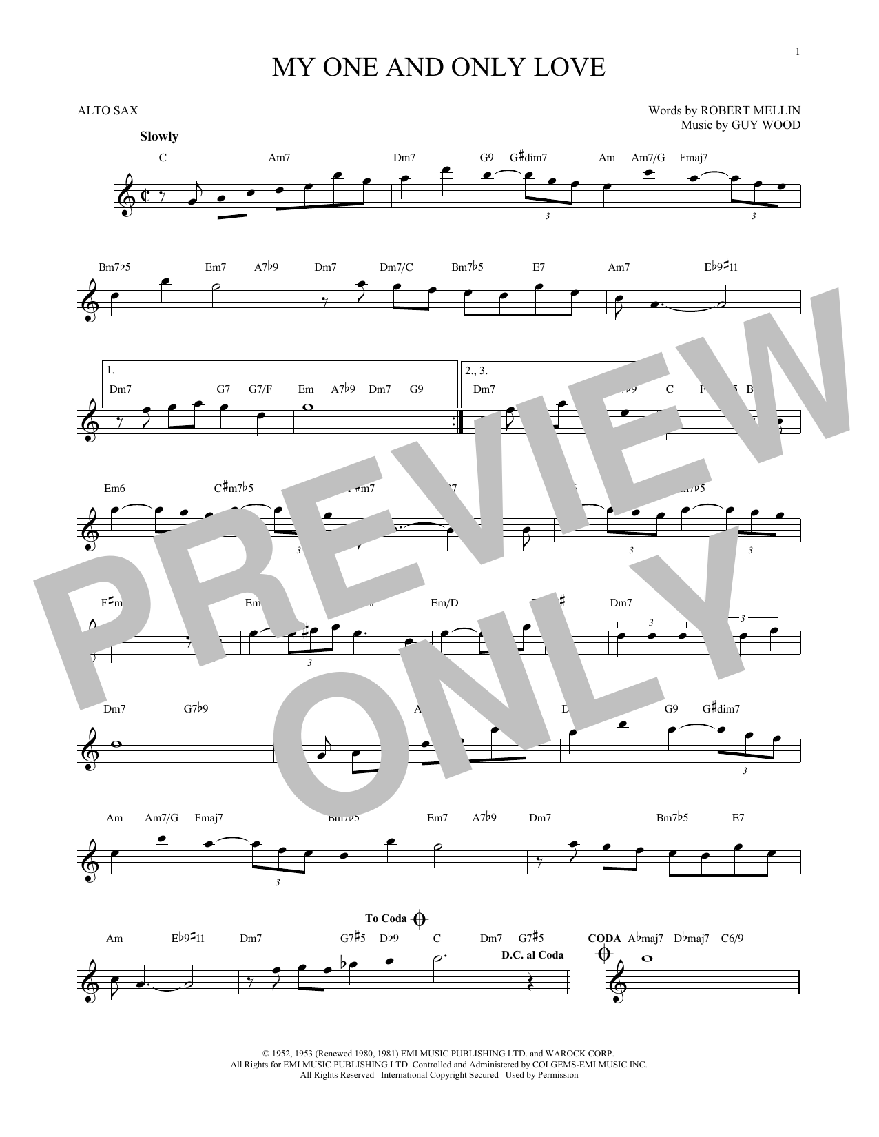 Product gallery: Page 1 of 1 My One And Only Love, Guy Wood