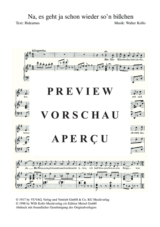 Produktgalerie: Seite 4 von 7 Na, es geht ja schon wieder so´n bisschen, 	, Klavier und Gesang