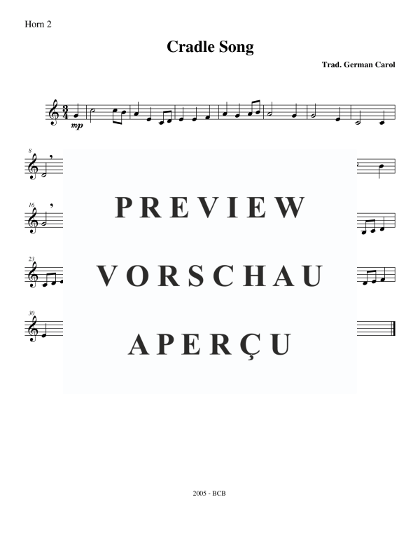 Produktgalerie: Seite 9 von 11 Cradle Song, , Blechbläser Quintett