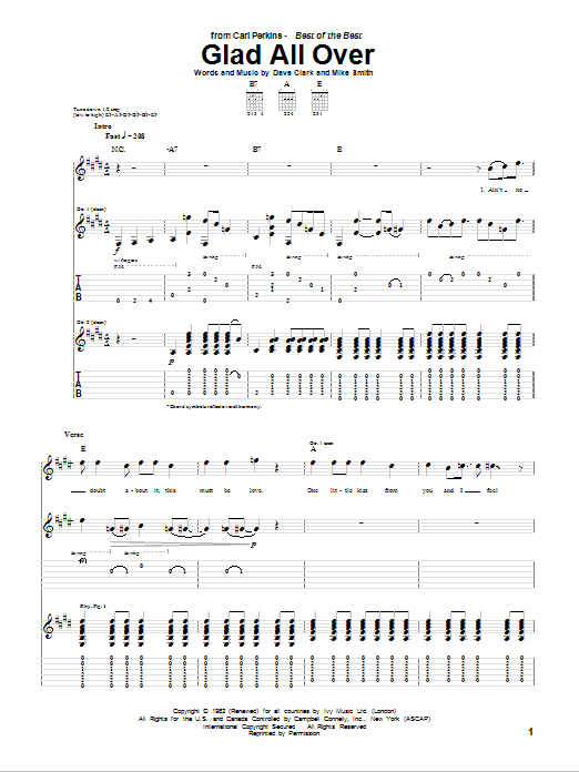 Produktgalerie: Seite 1 von 1 Glad All Over, Carl Perkins, Gitarre