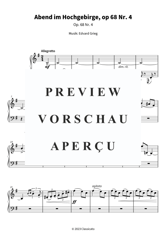 gallery: Abend im Hochgebirge, , (Klavier Solo)
