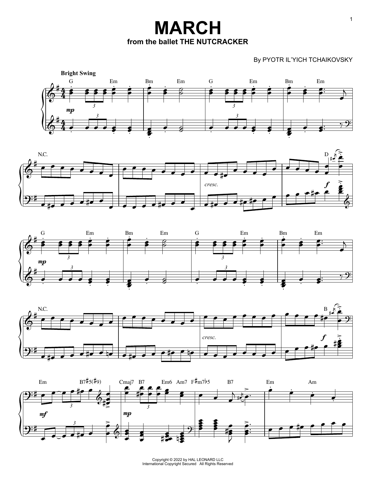Produktbild zu: March, Op. 71a [Jazz version] (arr. Brent Edstrom)