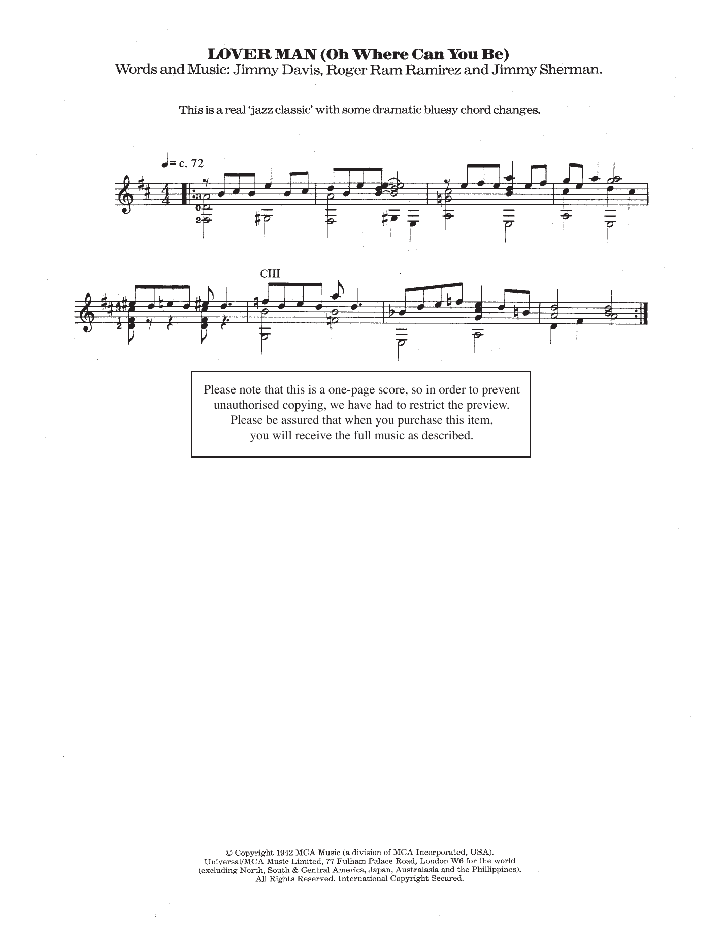 Produktbild zu: Lover Man (Oh, Where Can You Be?)