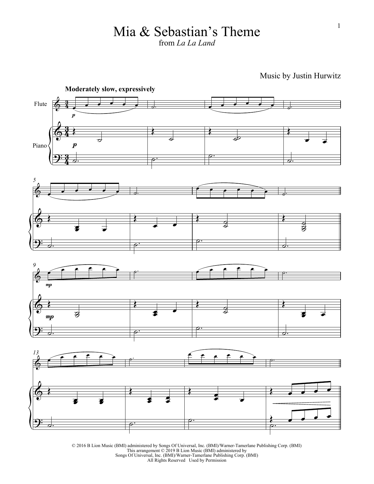 Product picture to: Mia & Sebastian's Theme (from La La Land)