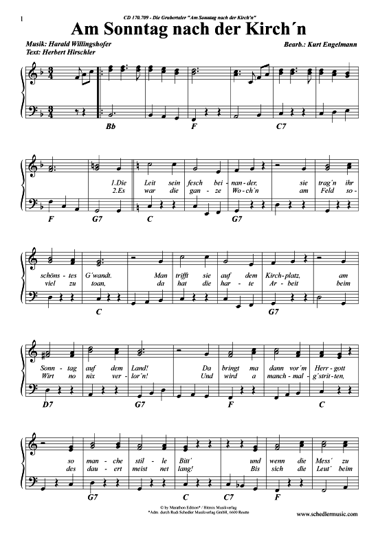 Produktgalerie: Seite 1 von 5 Am Sonntag nach der Kirchn , Die Grubertaler , Klavier und Gesang