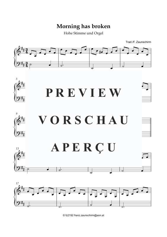 gallery: Morning has broken, , Voice High and Organ