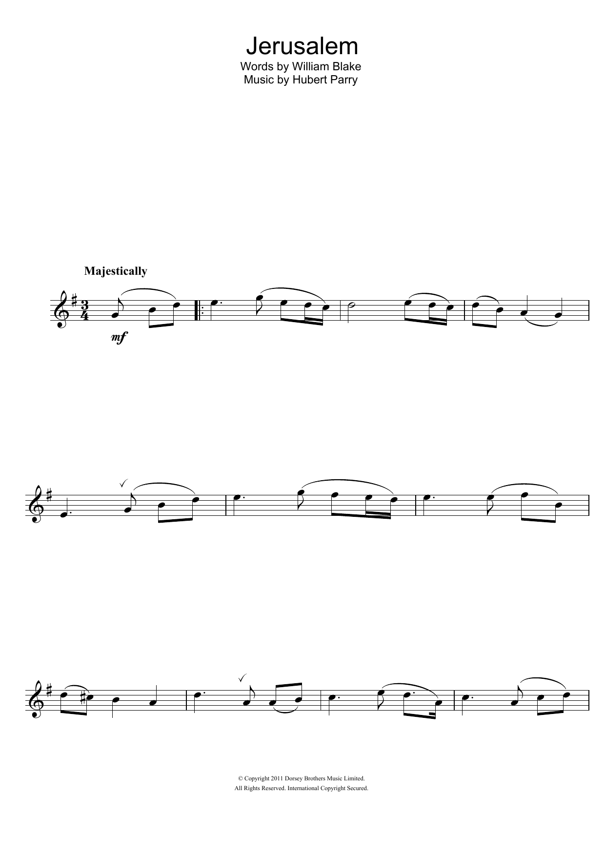 Product gallery: Page 1 of 1 Jerusalem, Hubert Parry