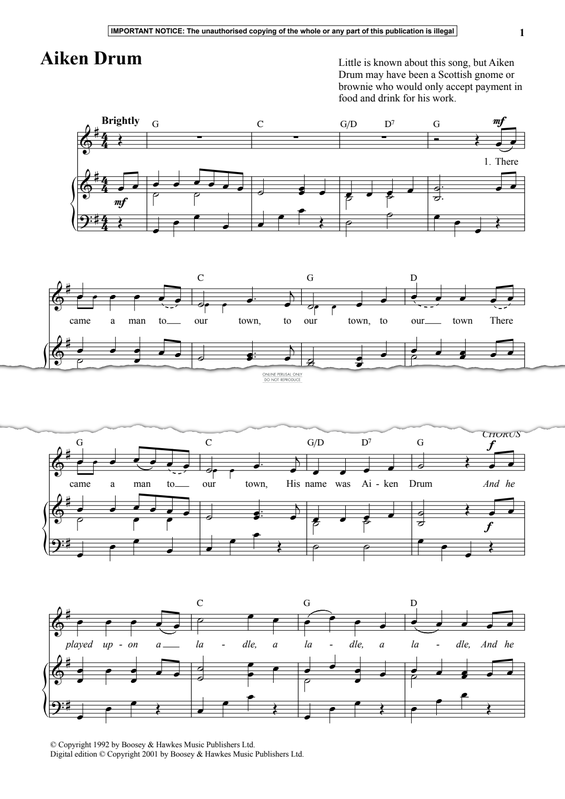 Produktgalerie: Seite 1 von 1 Aiken Drum, Anon, Gesang, Klavier