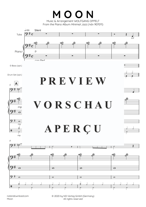 Produktgalerie: Seite 6 von 11 Moon, , Tuba und Klavier - E-Bass und Drum Set optional