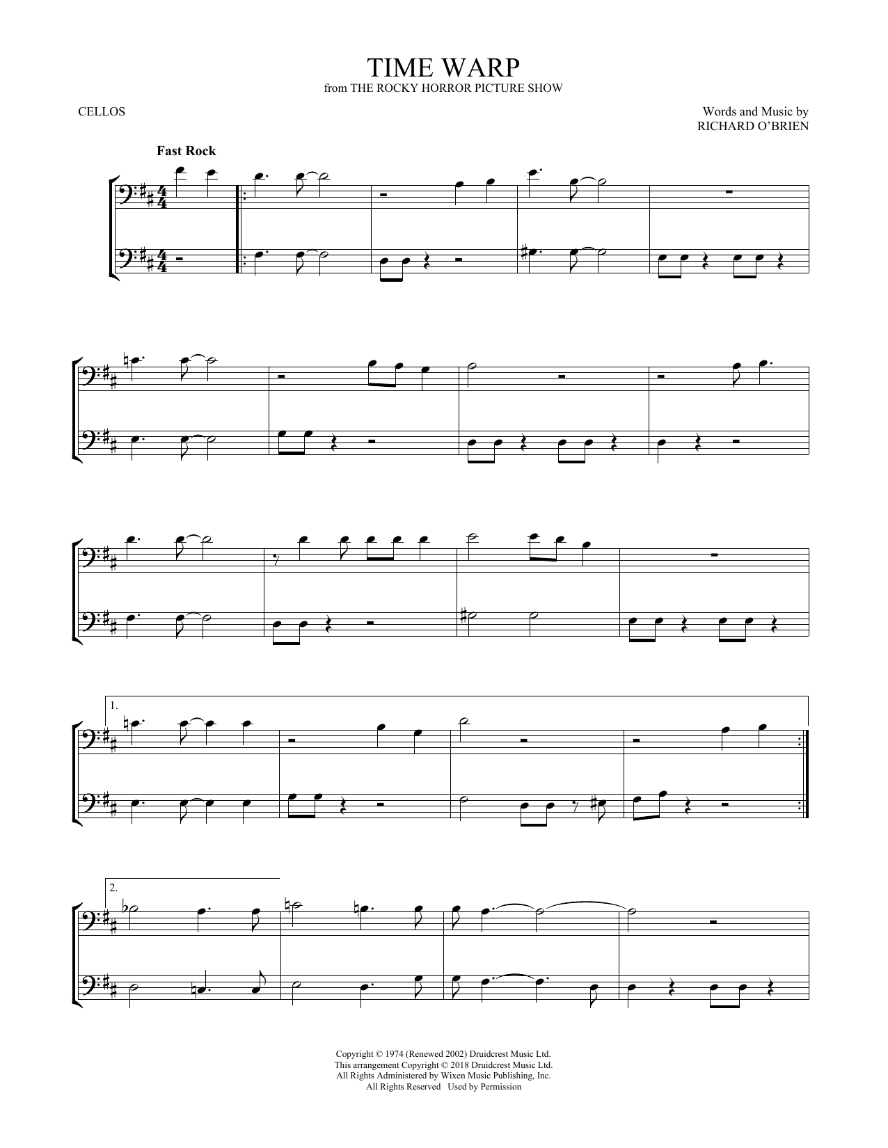 Produktgalerie: Seite 1 von 1 Time Warp, Richard O'Brien, Violoncello