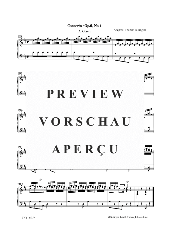 gallery: Concerto Op.6. No.5, , Klavier/Cembalo Solo