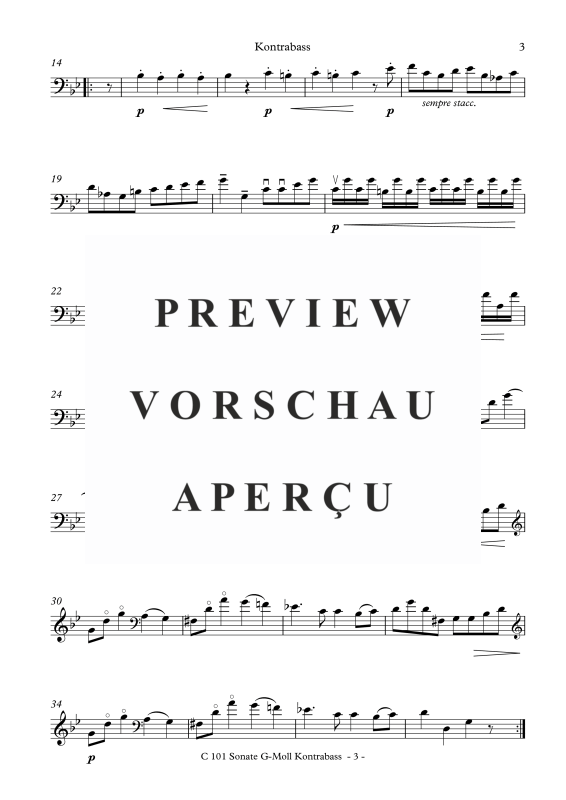 Produktgalerie: Seite 4 von 11 Sonate g-moll, , Cello und Kontrabass