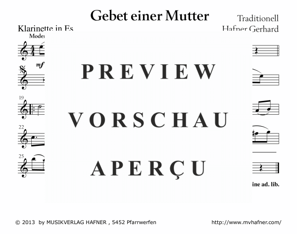 Product gallery: Page 10 of 11 Gebet einer Mutter, , (large wind orchestra)