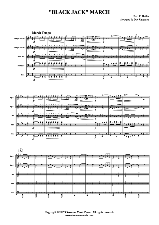 Produktbild zu: Black Jack Marsch F. Huffer