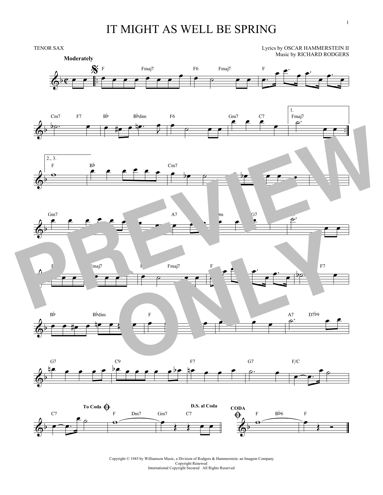 Product gallery: Page 1 of 1 It Might As Well Be Spring, Rodgers & Hammerstein