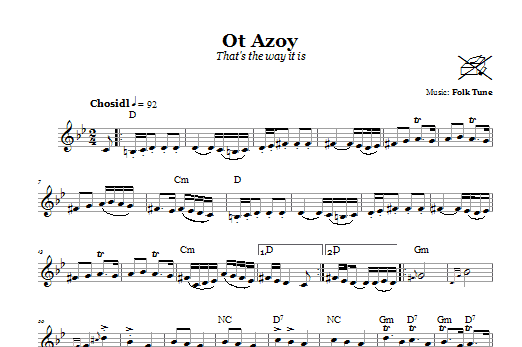 Product gallery: Page 1 of 1 Ot Azoy (That's The Way It Is), Folk Tune