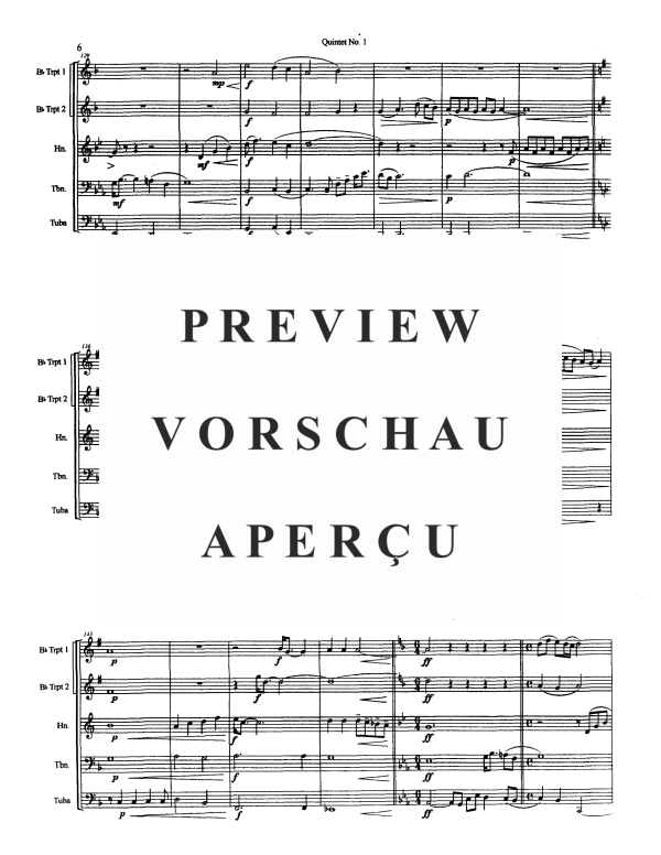Produktgalerie: Seite 8 von 11 Quintet No. 1, , Blechbläserquintett