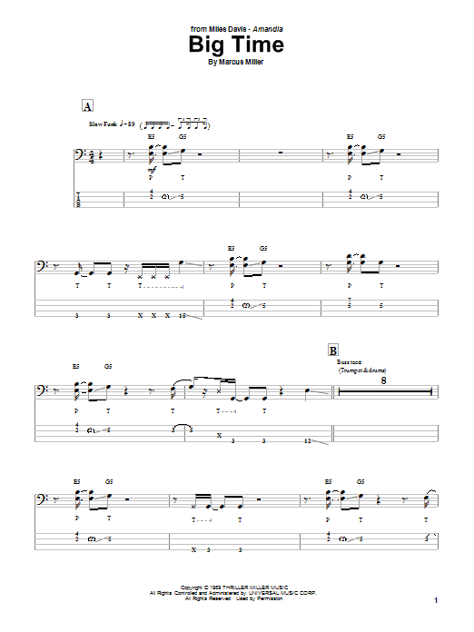 Produktgalerie: Seite 1 von 1 Big Time, Marcus Miller, E-Bass
