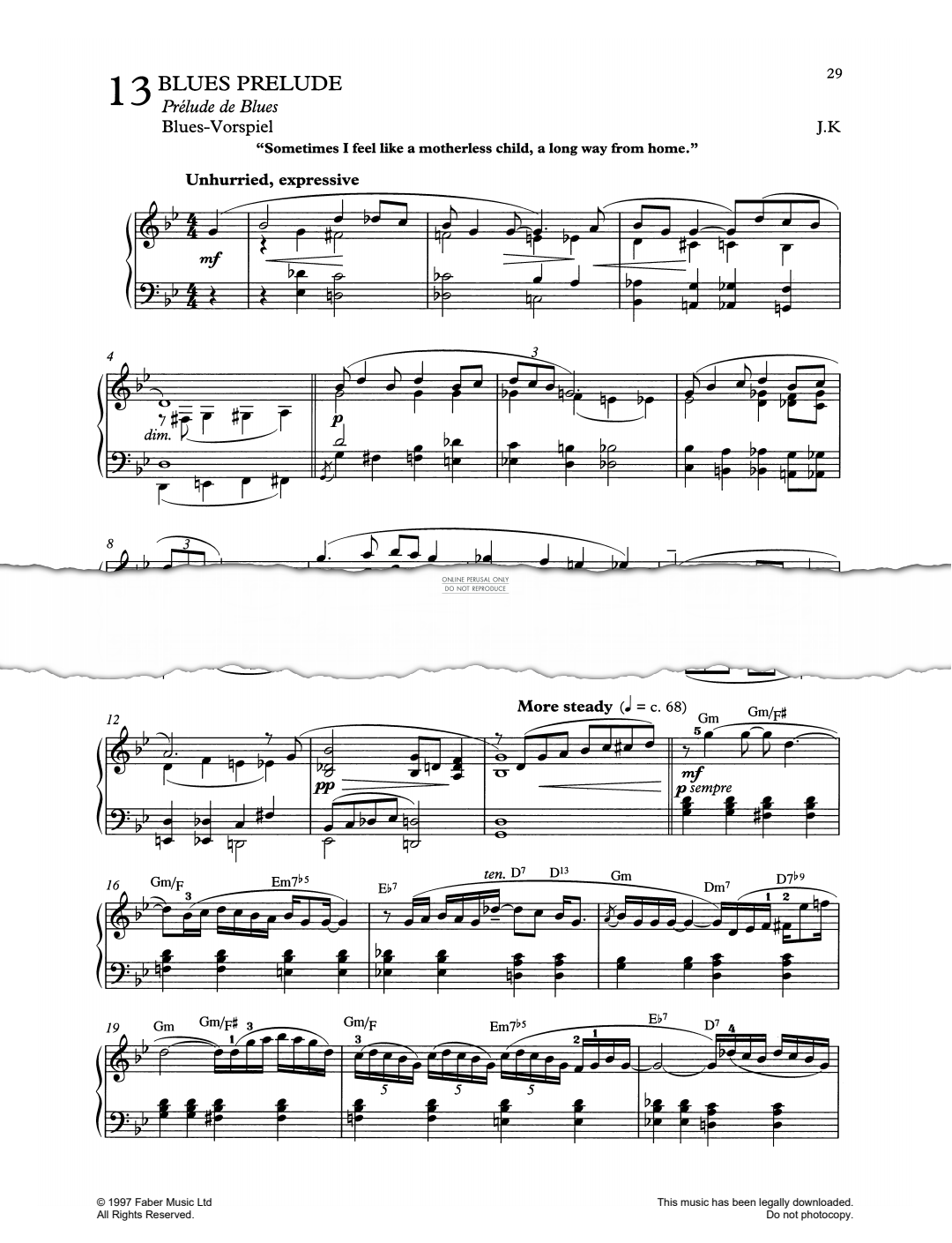 Produktgalerie: Seite 1 von 1 Blues Prelude, John Kember, Klavier