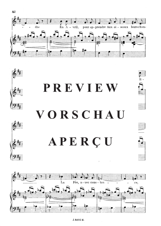 Product gallery: Page 3 of 7 La fée aux chansons Op.27 No.2, , Medium Voice and Piano