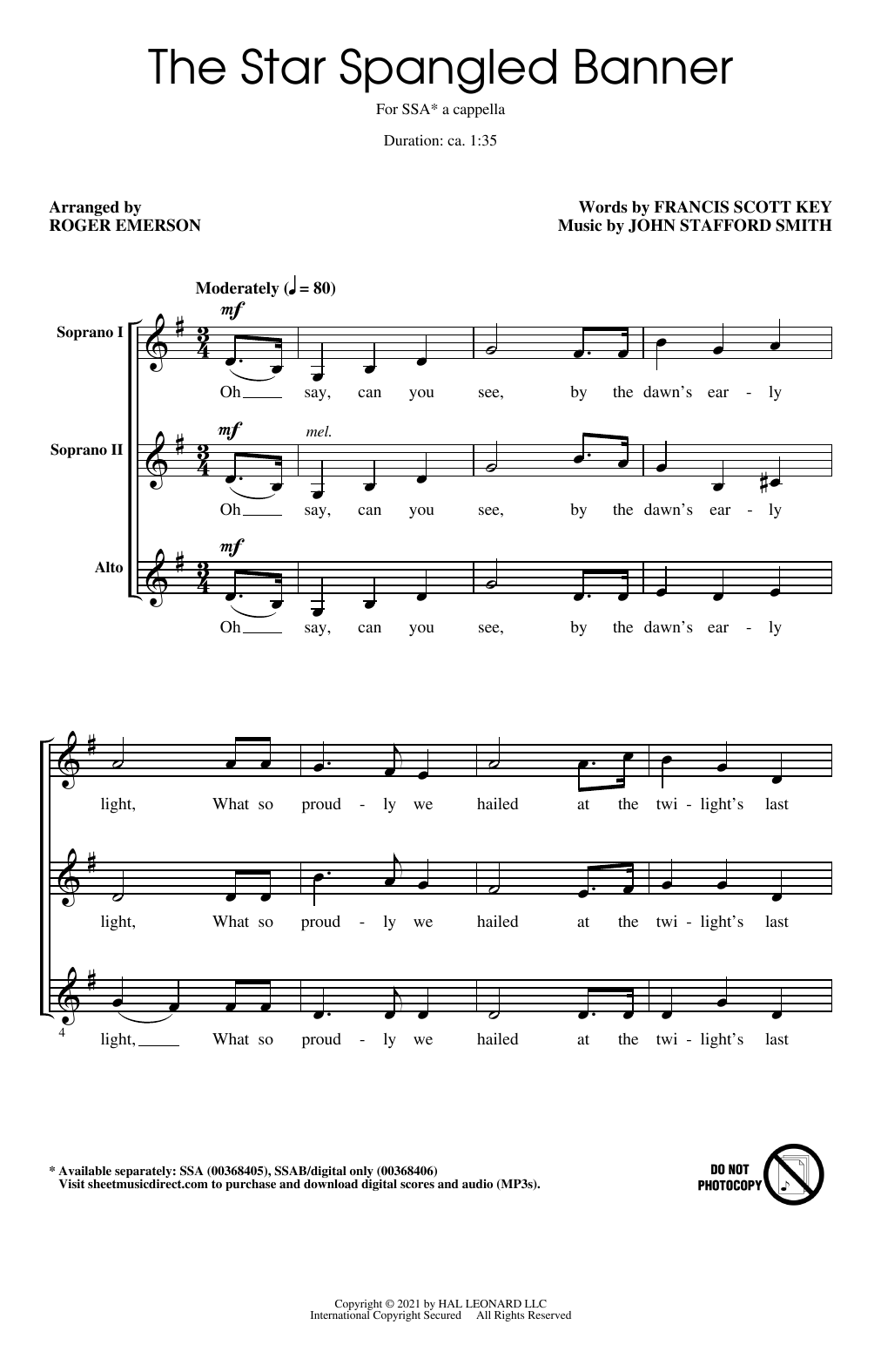 Produktgalerie: Seite 1 von 1 Star Spangled Banner (arr. Roger Emerson), The Chicks, Chor