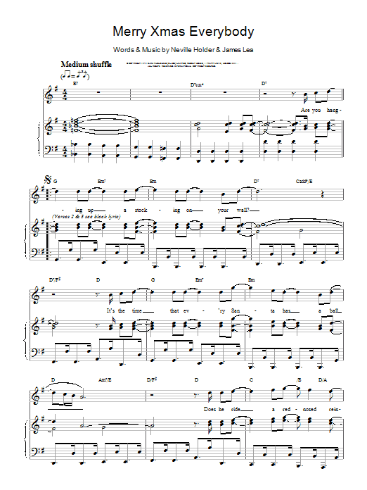 Produktgalerie: Seite 1 von 1 Merry Xmas Everybody, Slade, Gesang, Gitarre, Klavier