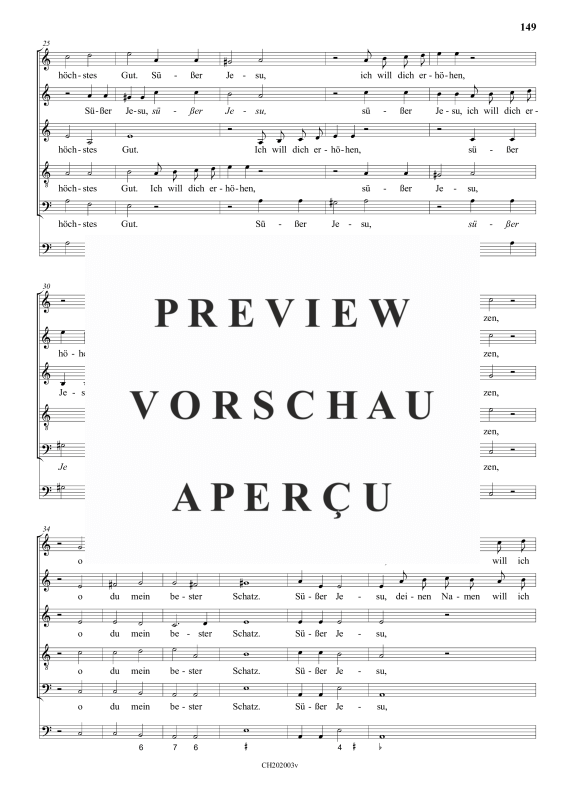 gallery: Süßer Jesu, meine Freude , , (Gemischter Chor 5-stimmig)