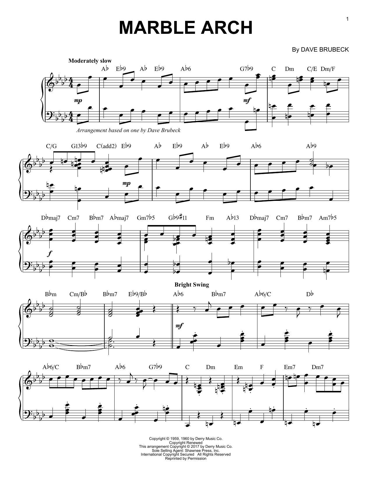 Product gallery: Page 1 of 1 Marble Arch, Dave Brubeck