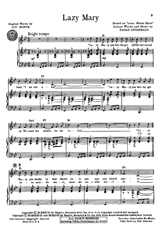 Produktbild zu: Lazy Mary  Lou Monte 