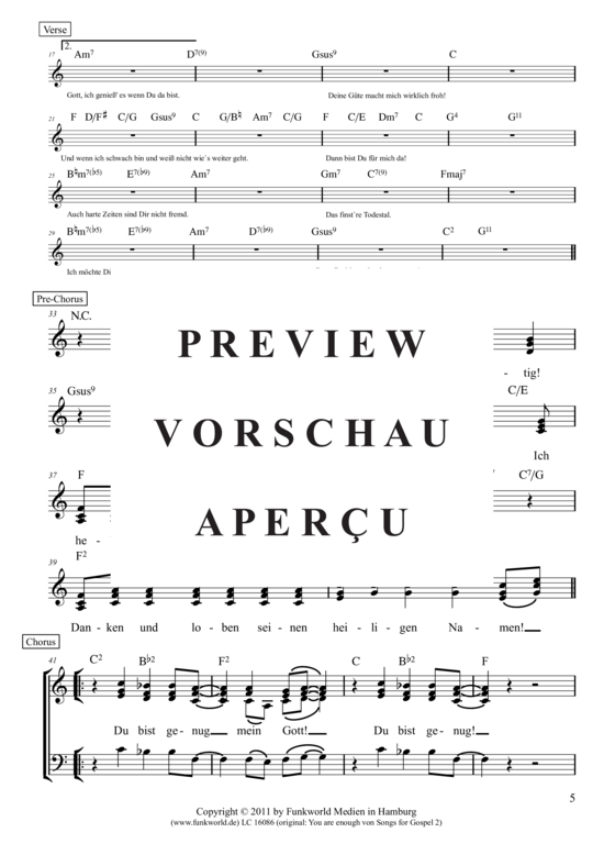 Product gallery: Page 3 of 4 Du bist genug, Gäbler, Hanjo, Mixed Choir