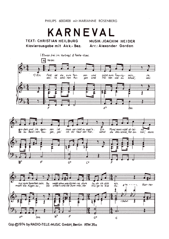 Produktbild zu: KarnevalMarianne Rosenberg