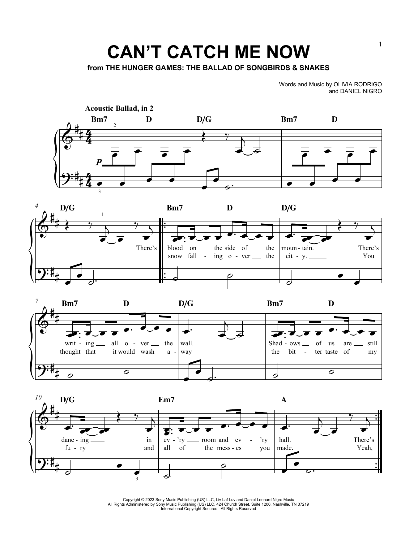 Produktbild zu: Can't Catch Me Now (from The Hunger Games: The Ballad of Songbirds & Snakes)