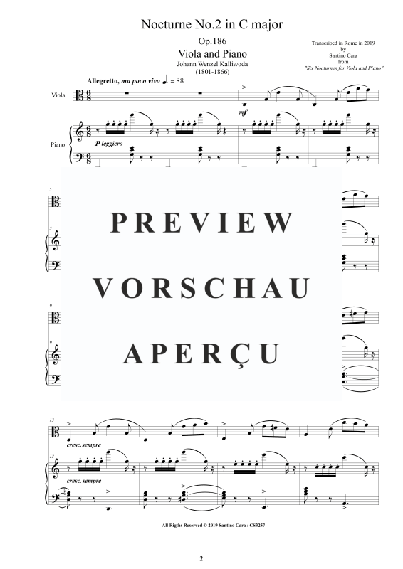 Produktgalerie: Seite 3 von 11 Nocturne Nr.2 Op.186, , Viola und Klavier