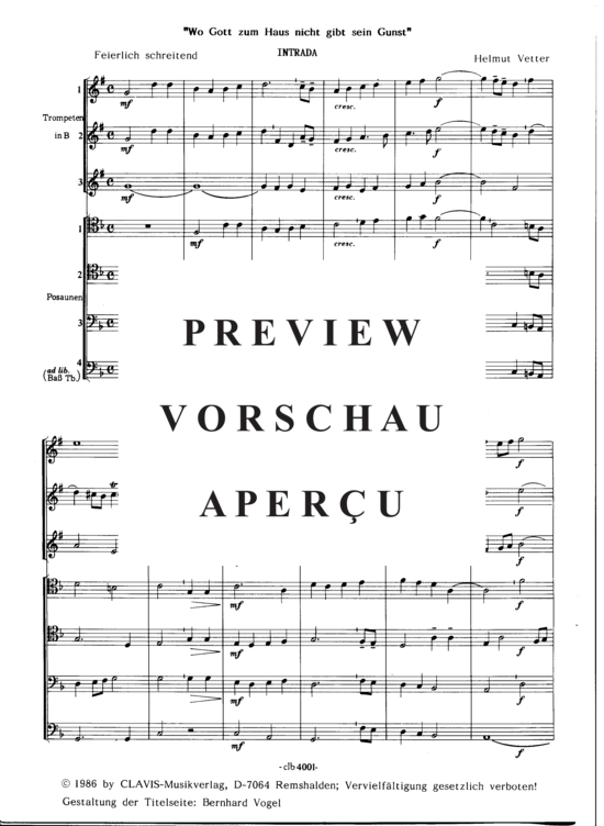 Product gallery: Page 3 of 10 Wo Gott zum Haus nicht gibt sein Gunst , , (male choir + brass ensemble)