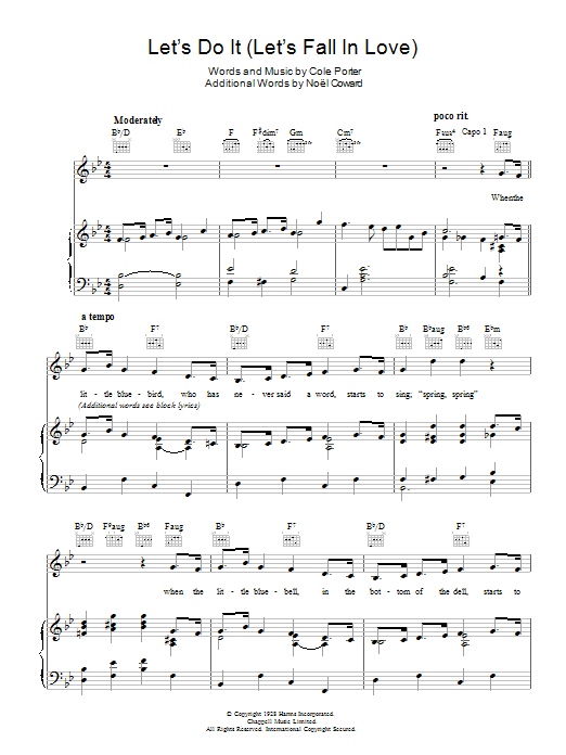 Product gallery: Page 1 of 1 Let's Do It (Let's Fall In Love), Cole Porter